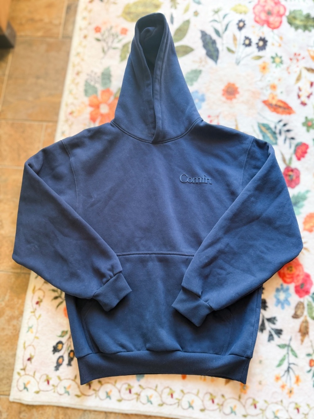 Comfrt Navy Pullover Hoodie - unisex- new Small